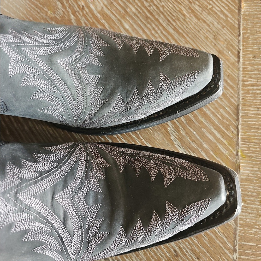 Circle G Charcoal Western Ankle Boots - Picture 4 of 7